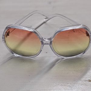 Large clear circle sunglasses